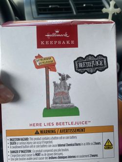 Hallmark Keepsake 2025 Here Lies BeetleJuice Beetle Juice Magic Light Ornament