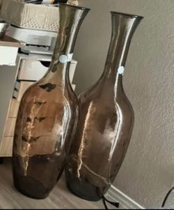 Large brown vases