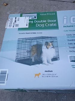 Folding Double  Door. Dog crate new