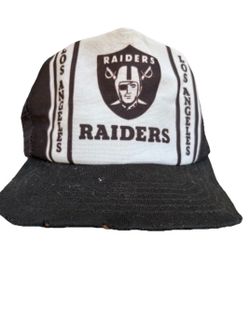 Vintage Los Angeles Raiders Mesh Trucker Snapback Hat New Era Pro Model 70s 80s