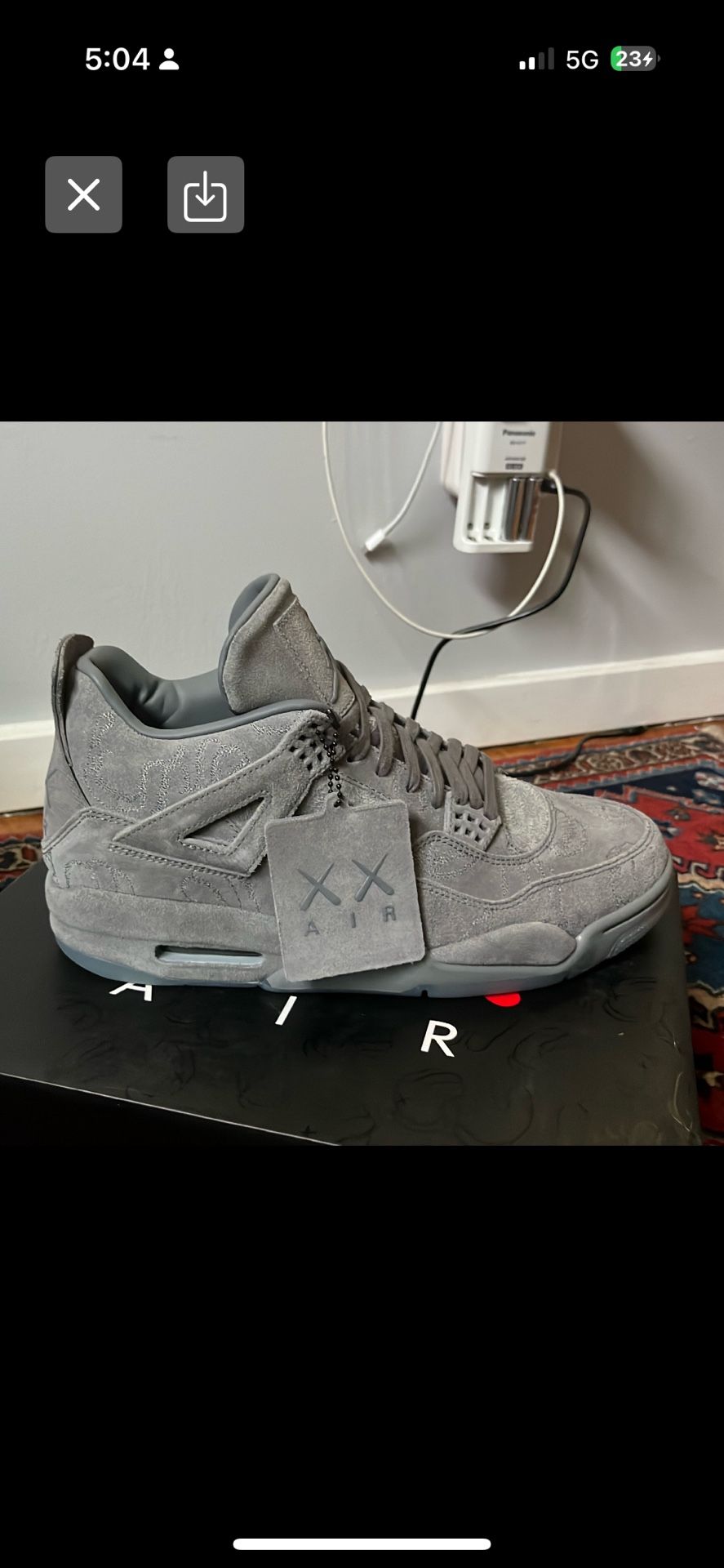 JORDAN 4 KAWS GREY