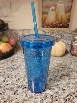 Blue Glitter Cup