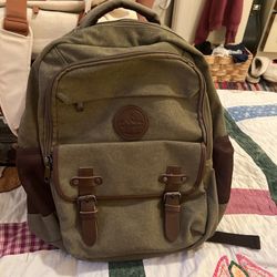 Green and Brown Ama Dablam Backback with Sweat Resistant Back Padding