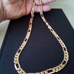 Gold Plated 18k Figaro Chain