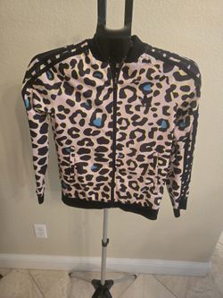 Adidas Cheetah Print Jacket. M 11-12y