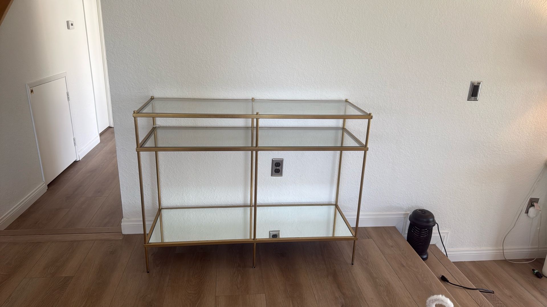West Elm Glass Console Table