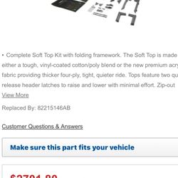 Jeep Wrangler Soft Top 