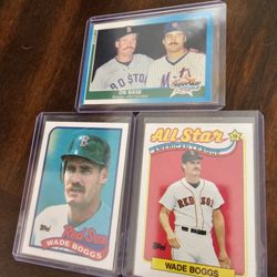 Wade Boggs Boston Red Sox Baseball Cards Lot 