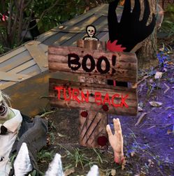 8 pic Bloody Hands Halloween Yard Signs