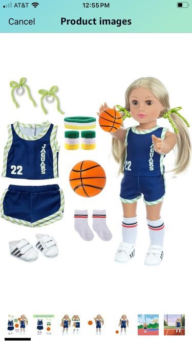 18 Inch Doll Clothes and Accessories - Basketball Clothes Sports Set Designed for 18 Inch Girl Doll