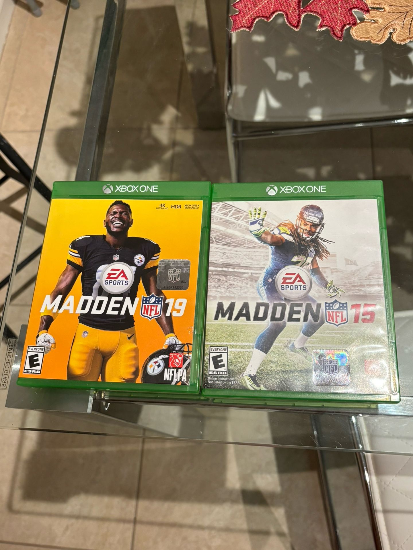 2 Xbox Madden Games 15 & 19