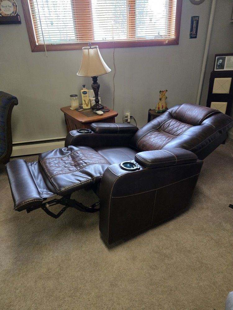 Faux Leather Electric Recliner