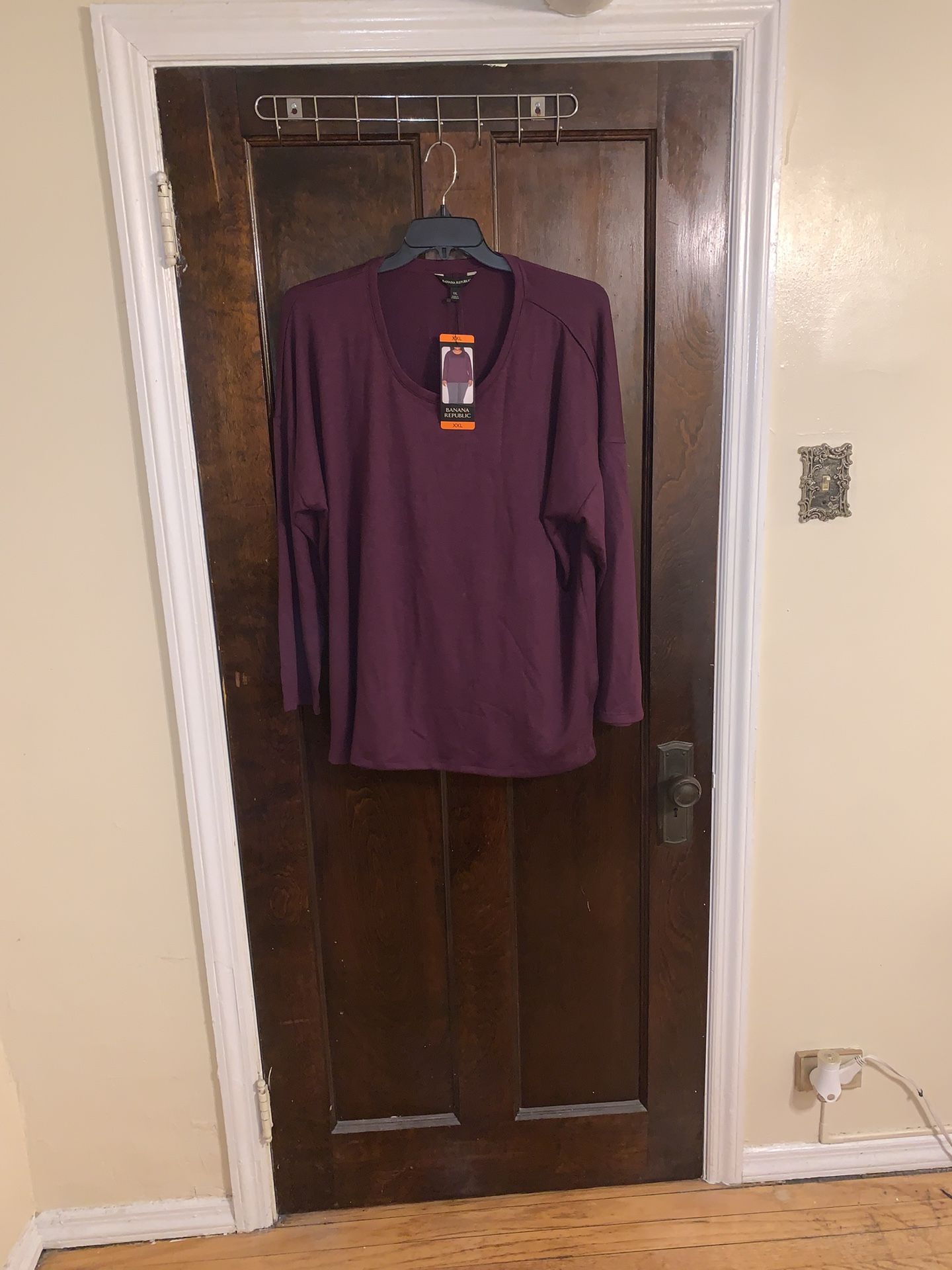 Banana Republic Women's Scoop Neck Pullover Tunic (Purple, XXL)
