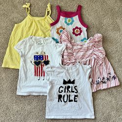Bundle of 5 tops for toddler girl, size 3T