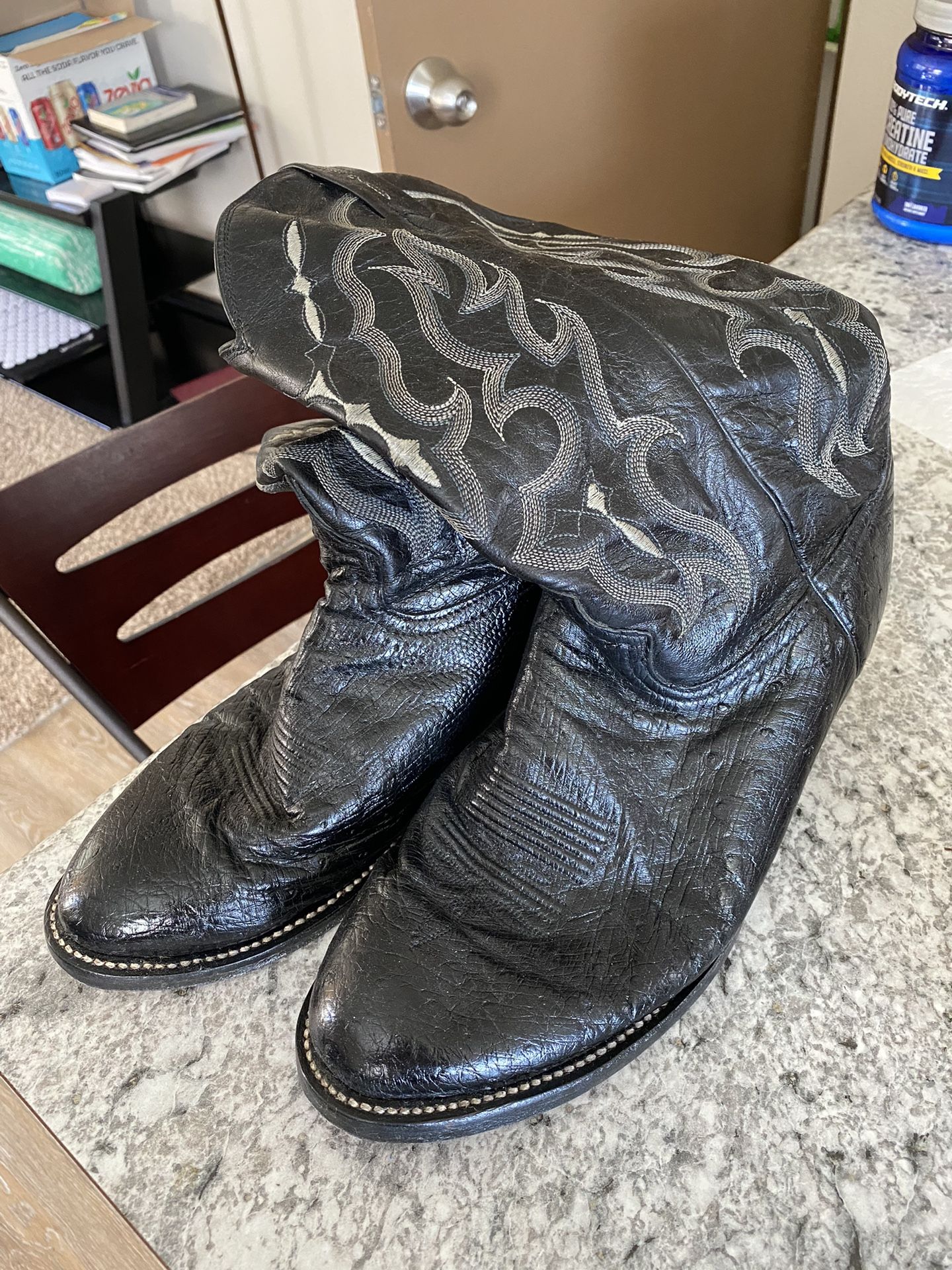 Ostrich Boots From Texas Size 9.5