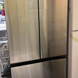 Bespoke 24 cu. ft. 3-Door French Door Smart Refrigerator with Autofill Water Pitcher in Stainless St