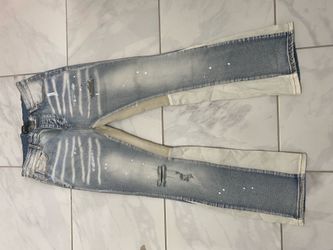 Purple jean flared