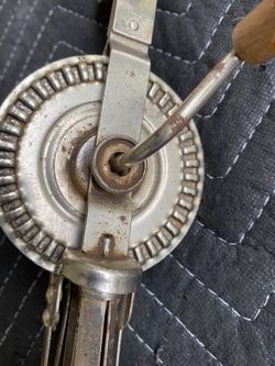 Vintage, Egg Beater, Hand Crank Mixer, Blue Whirl, Wood Handle, 50s, Kitchen Utensil Very nice, well constructed, Blue Whirl, egg beater with wood h