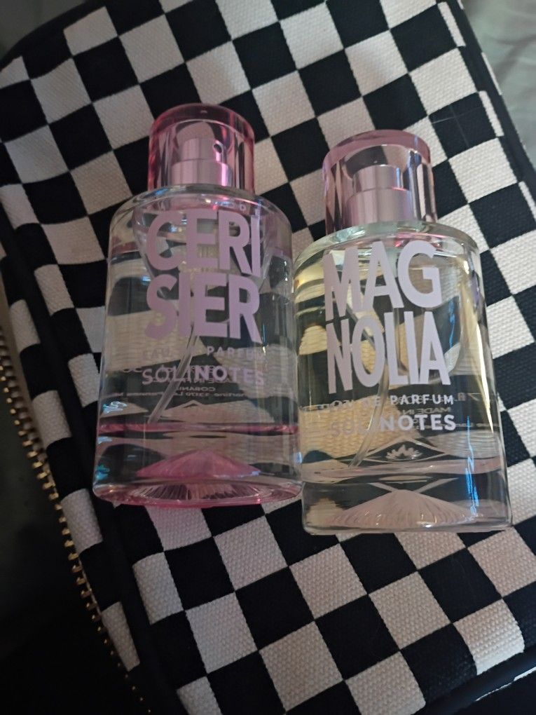 2 Perfumes + Makeup Bag