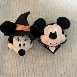 Witch Minnie & Vampire Mickey Headband Plushies