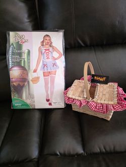 The Wizard of OZ Dorothy Large Halloween Costume with basket