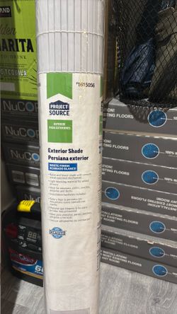 Project Source White Exterior Shade 72 in x 96 in - Brand New-"2 Pieces"