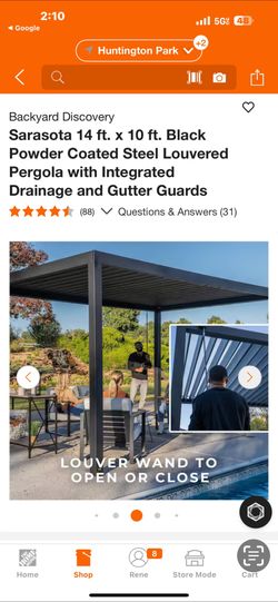 Backyard Discovery Sarasota 14 ft. x 10 ft. Black