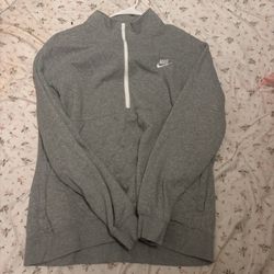 Men’s Grey Nike Zip Up Sweater