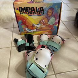 Impala Roller Skates w/Safety Pads- Size 10 Women