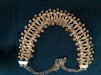 Rose Gold Rhinestone Necklace