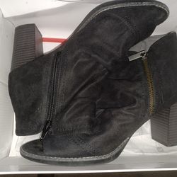 Black Suedette 3 Inch Heels