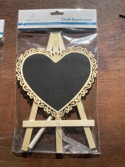 Heart Chalk Board Easel