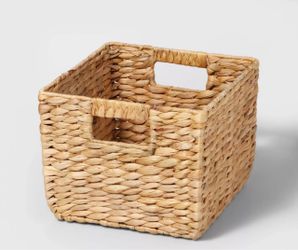 Woven Water Hyacinth Milk Crate (Small) — Brightroom, Brand New