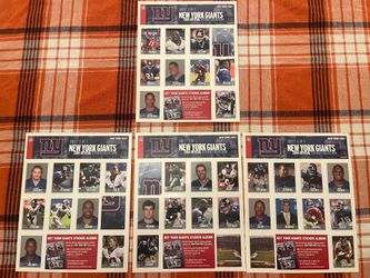 2004 New York Giants Sticker Collections