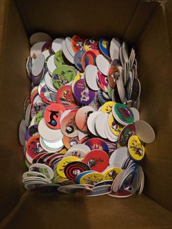 Box of Vintage Pogs