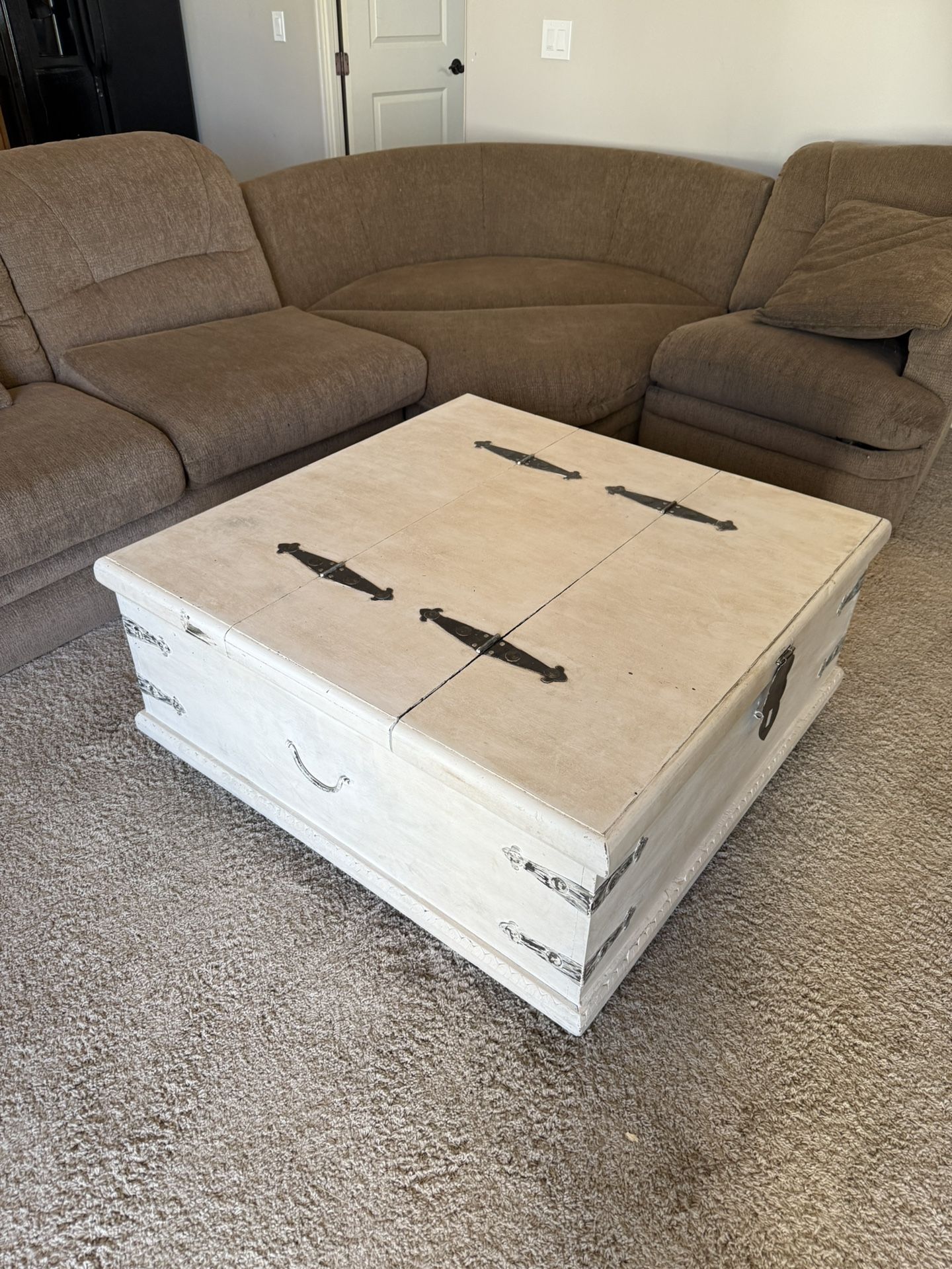 Distressed Ivory Coffee Table