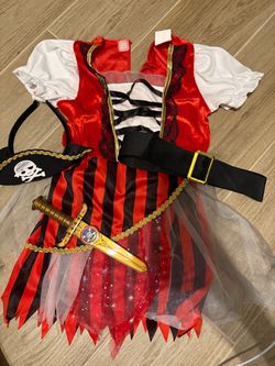 Baby Girl Infant Pirate Costume Dress 2T Renaissance/ Traje de Pirata Bebe