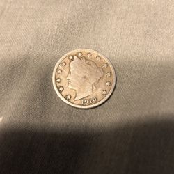 1910 Liberty “V” Nickel No Mint Mark