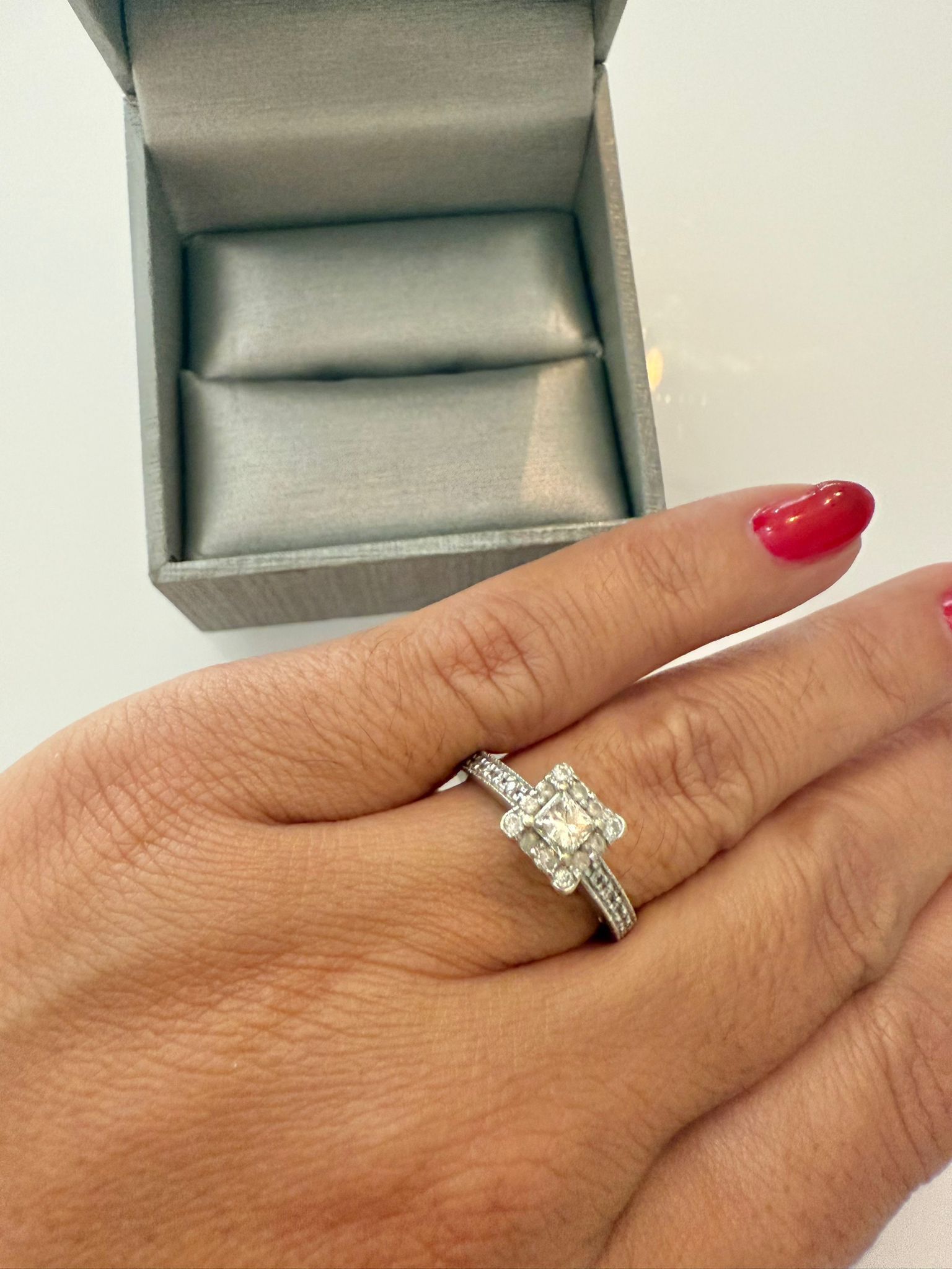 Zales 5/8 ct. t.w. diamond engagement ring in 14K white gold