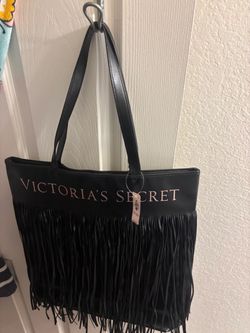 Victoria's Secret Black Fringe Tote Bag