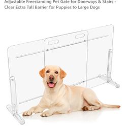 Acrylic Retractable Dog Gate 40-70" Wide x 28" Tall - New