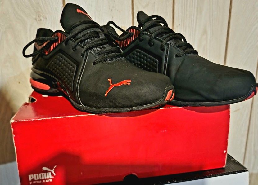 Puma Shoes Black And Red!!  Brand NEW never Used