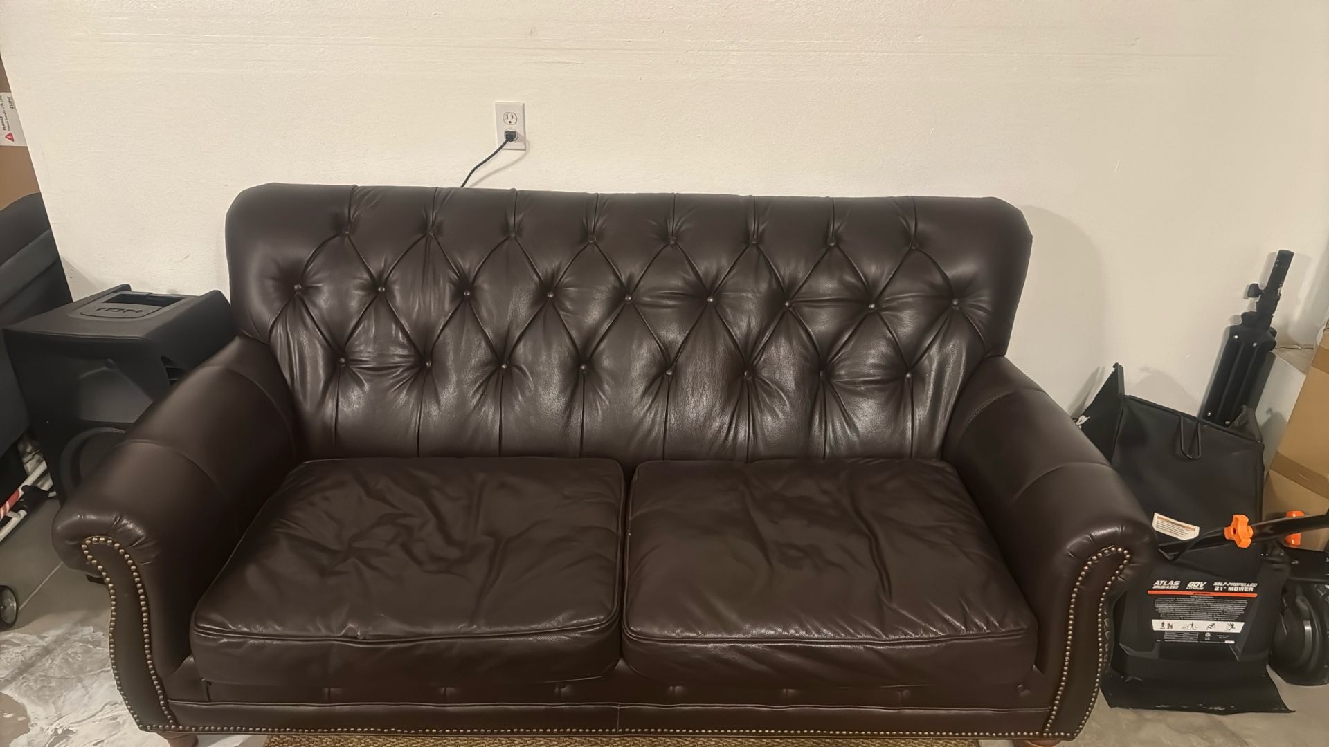 Brown Leather Couch