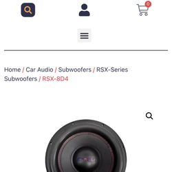 JCPower RSX-8 Dual Voice Coil Subwoofer 