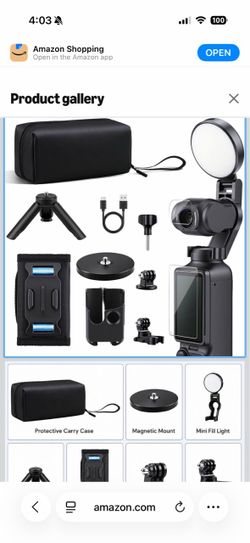 New in box 11-in-1 Accessories Kit Compatible with DJI Osmo Pocket 3/Xtra Muse Camera with Portable Carrying Case, Magnetic Mount Stand, Fill Light, M