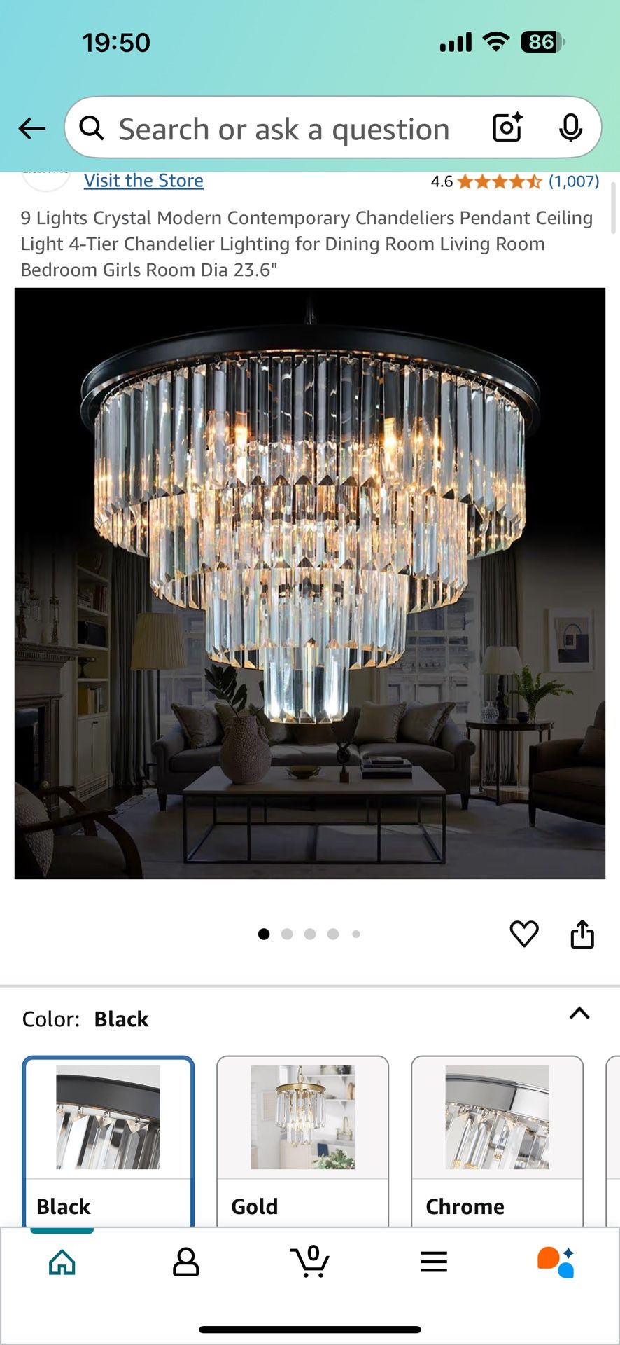 MEELIGHTING 9 Lights Crystal Modern Contemporary Chandeliers Pendant Ceiling Light 4-Tier Chandelier Lighting for Dining Room Living Room Bedroom Gir