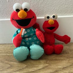 Talking Elmo Brushy Brush & Elmo Plushy OBO
