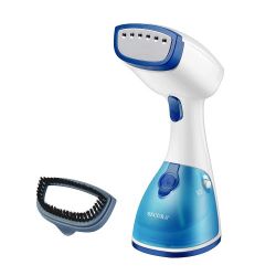 Secura Instant-Steam Handheld Garment and Fabric Steamer with Stainless Steel Soleplate and Accessories, 1000-Watt 360° Rotating Non-Bind Cord
 - NIB