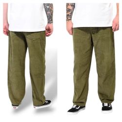 Monet Skateboards olive green corduroy pants