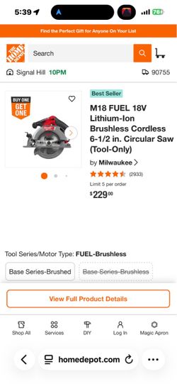 Used but like New Condition Milwaukee saw